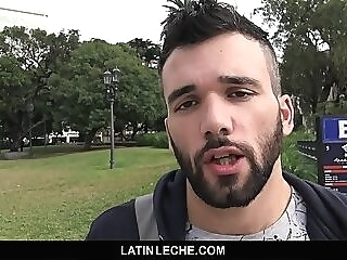 LatinLeche - Muscular Stud Sucks An Uncut Cock For A Fat Wad Of Cash gay  